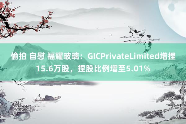 偷拍 自慰 福耀玻璃：GICPrivateLimited增捏15.6万股，捏股比例增至5.01%