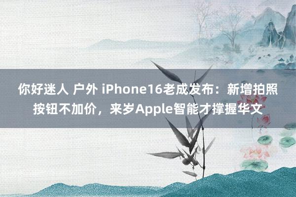 你好迷人 户外 iPhone16老成发布：新增拍照按钮不加价，来岁Apple智能才撑握华文